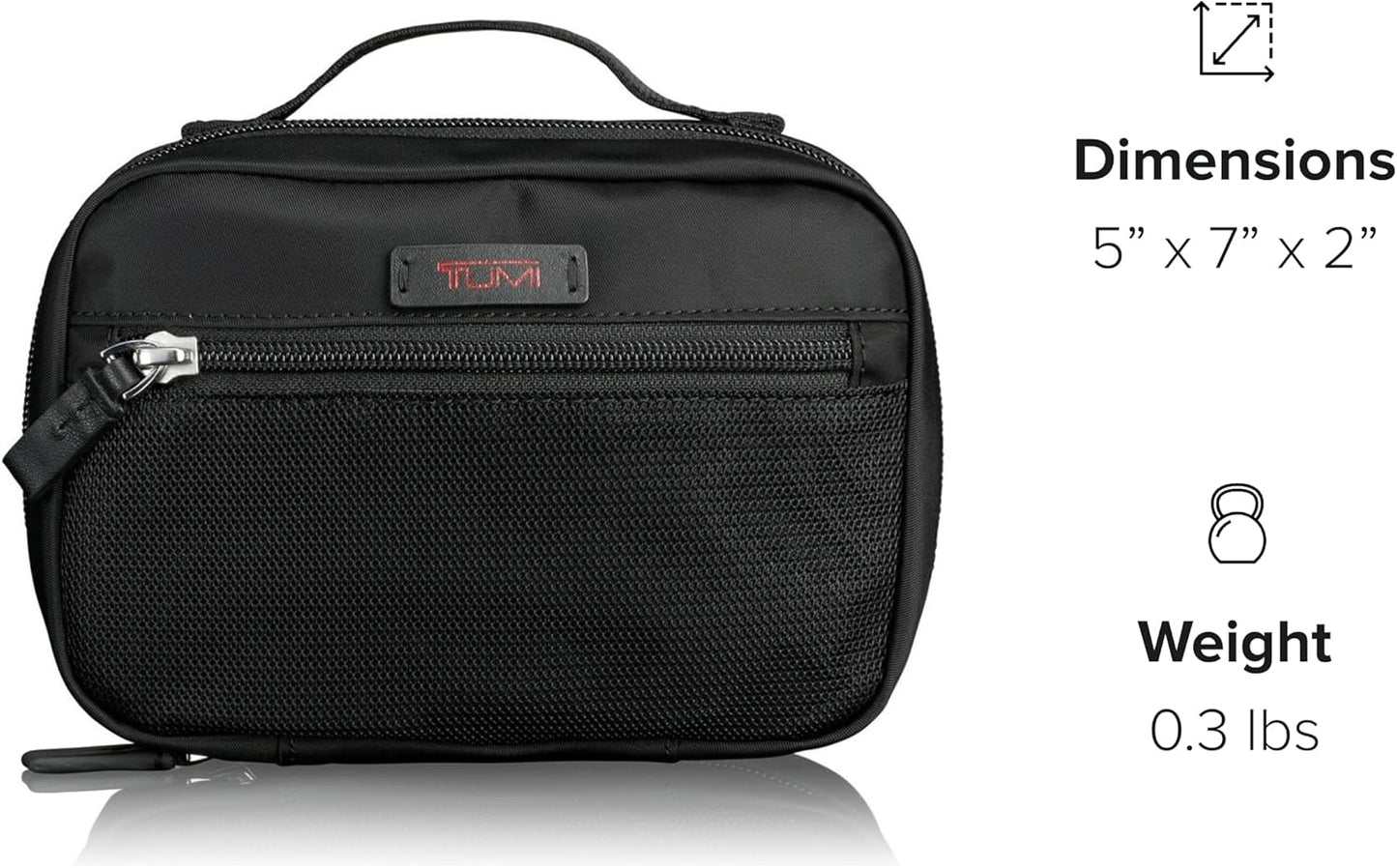 - Accessory Pouch - Travel Case Organizer for Cords, Electronics, Cosmetics, Hygiene Kit - Nylon Toiletry Bag - Small, Black